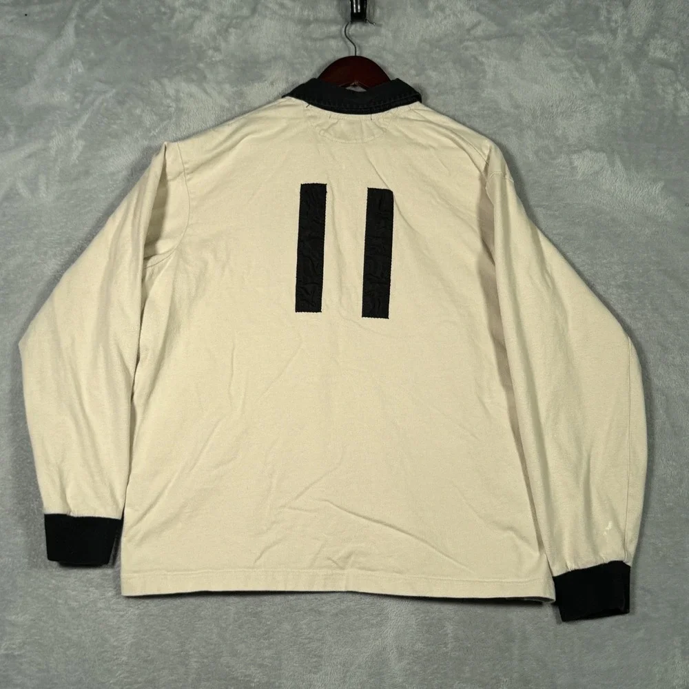 Vintage Polo Sport Ralph‎ Lauren Rugby Shirt Mens XL White 11 Long Sleeve Logo*